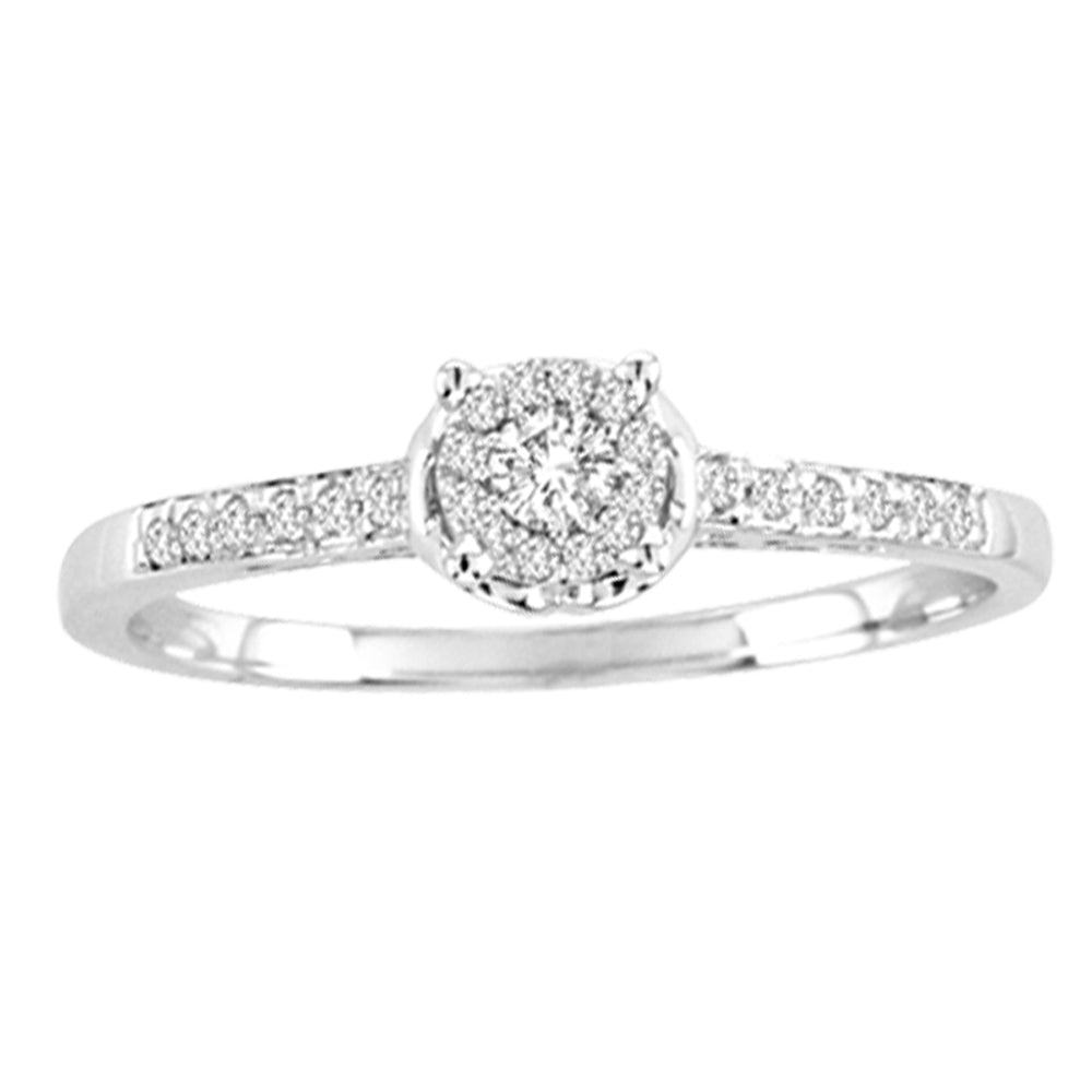 Timeless 14k White Gold Diamond Promise Ring for Her