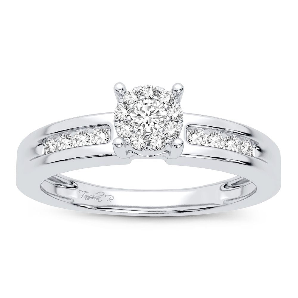 Timeless 14k White Gold Diamond Engagement Ring (0.25CT)