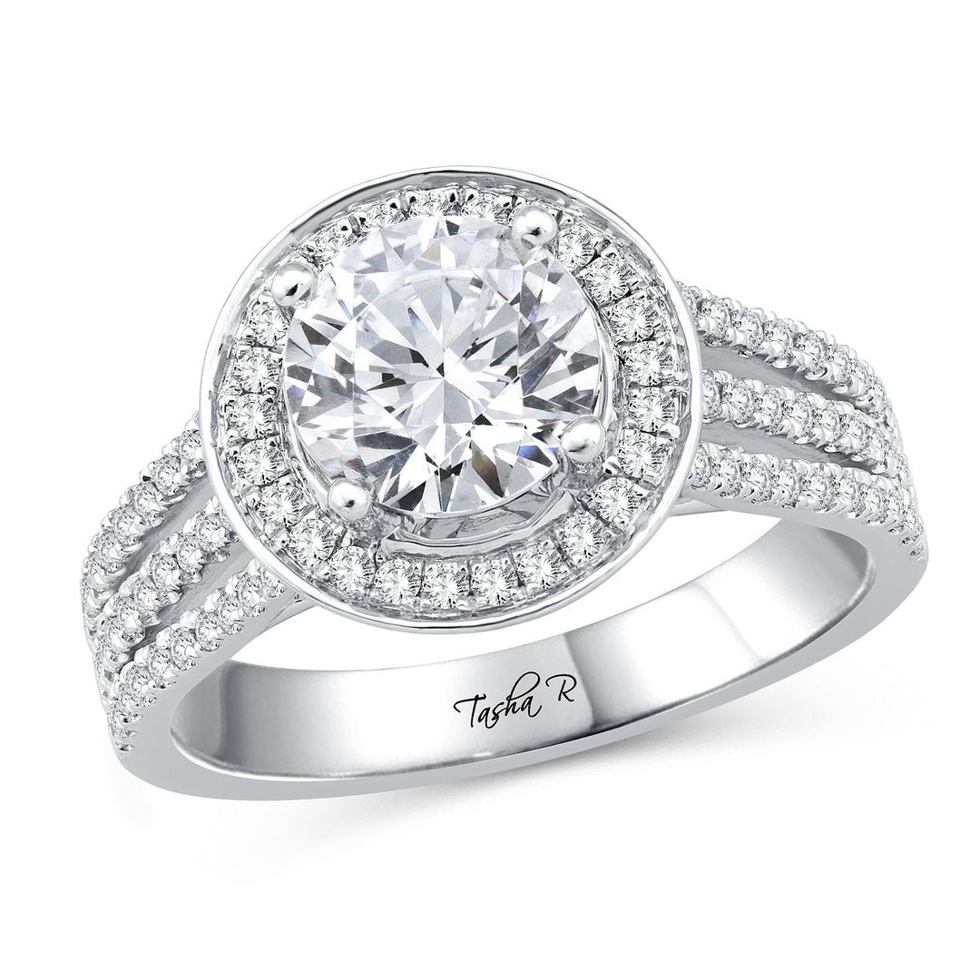 0.45 CT Diamond PLATINUM SEMI MOUNT