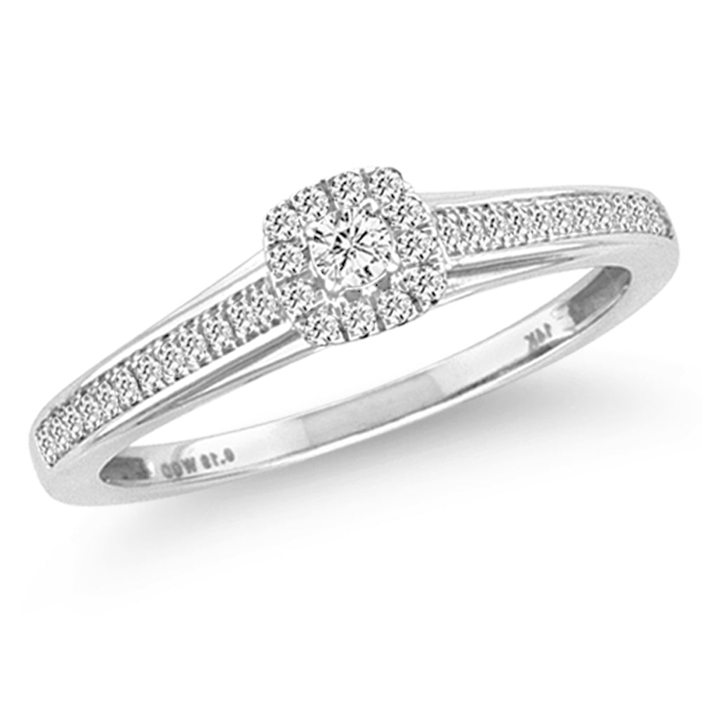Timeless 14K White Gold Diamond Promise Ring for Her