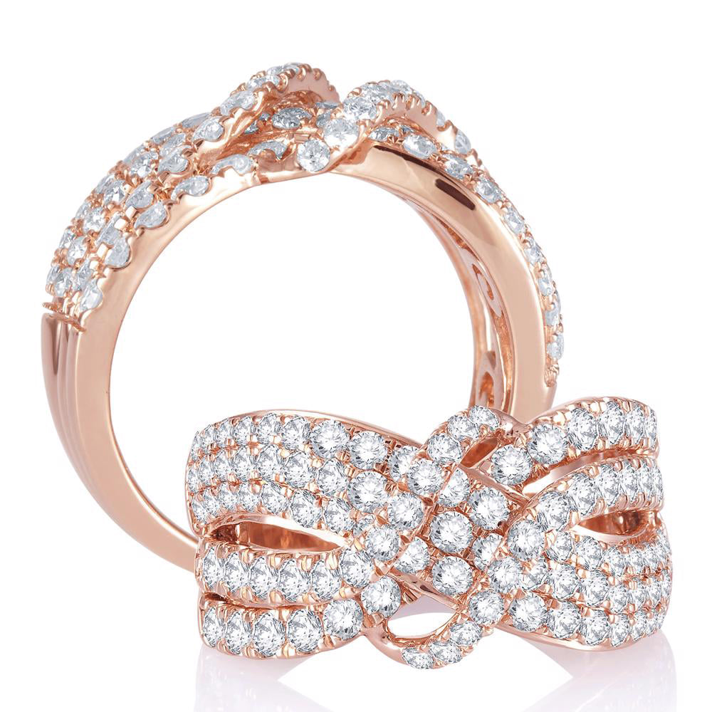 Brilliant 14k White Gold 2CT Lab Diamond Womens Anniversary Band