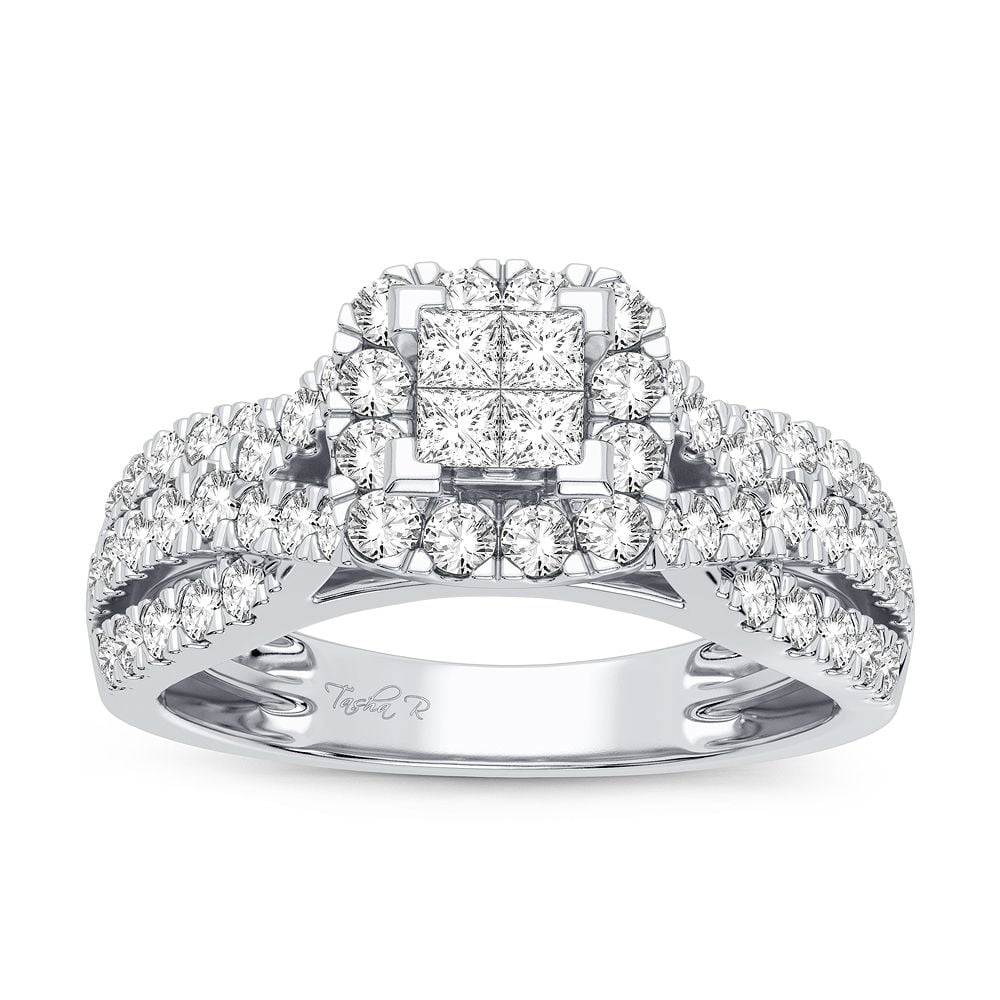 10k White Gold 1CT Diamond Ring for Her