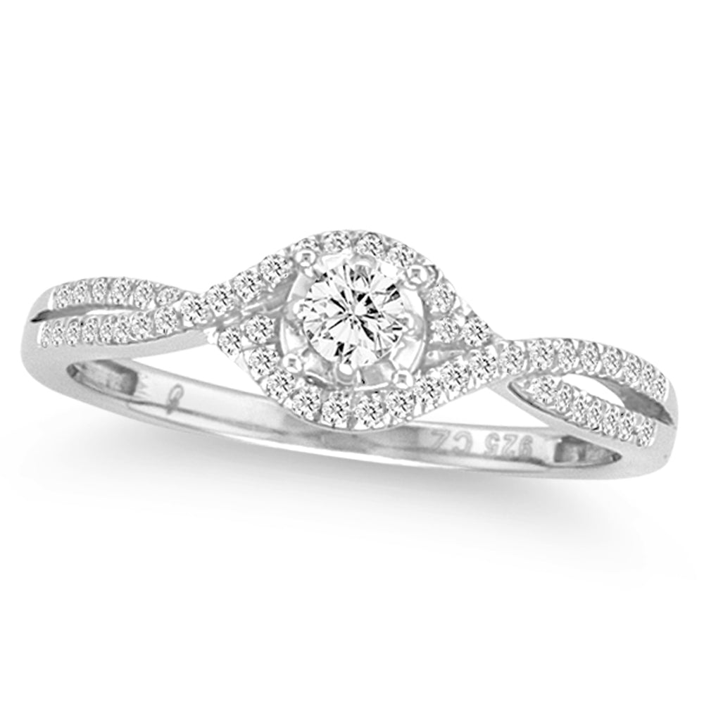 Timeless 14k White Gold Diamond Promise Ring for Her