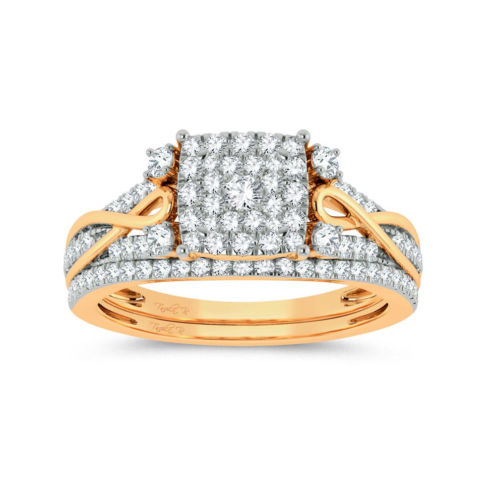 Timeless 14K Yellow Gold 0.50ct Diamond Bridal Ring
