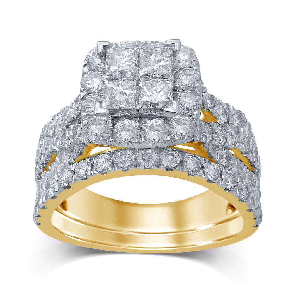 Sparkling 3.16CT Lab Diamond Engagement Ring in White Gold