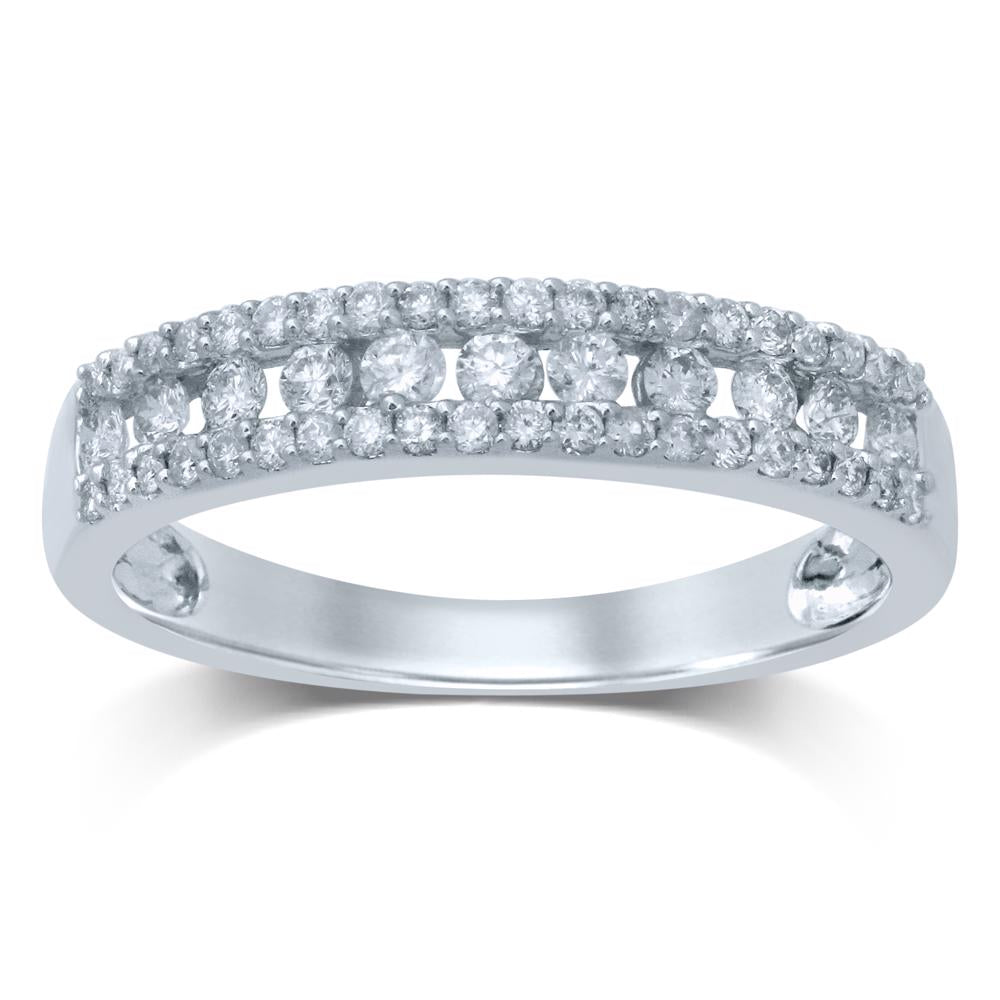 Brilliant 14k White Gold 0.50CT Lab Diamond Anniversary Band