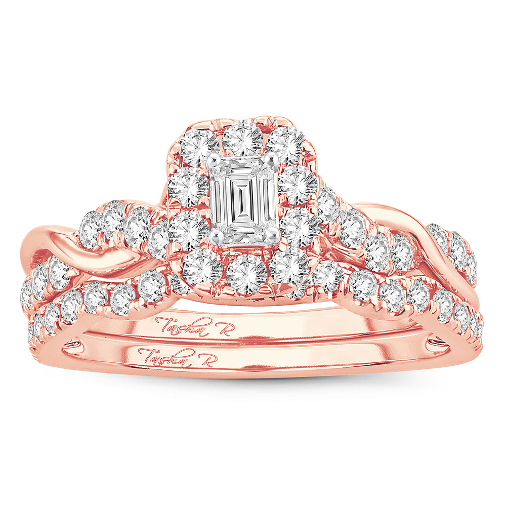 Timeless Rose Gold 1CT Fancy Cut Bridal Diamond Ring