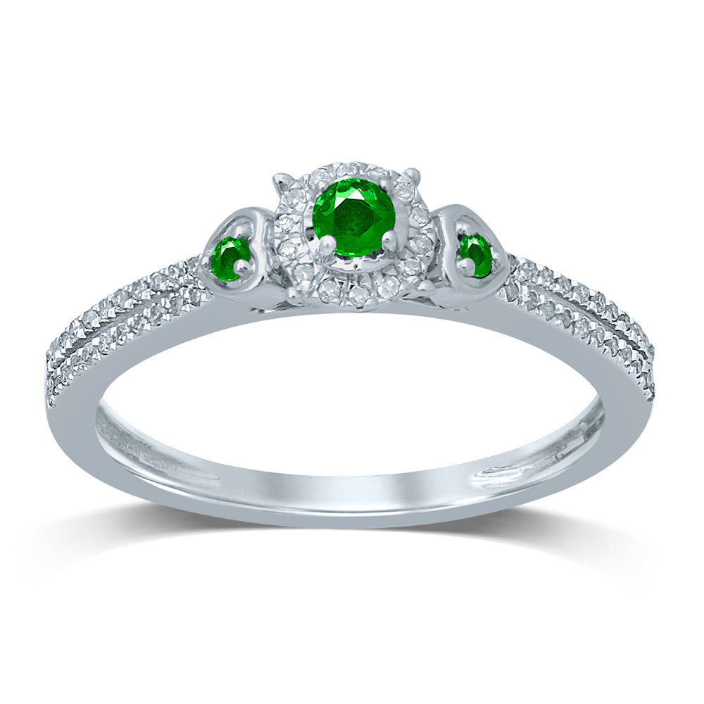 14k White Gold Lab Diamond Solitaire Ring