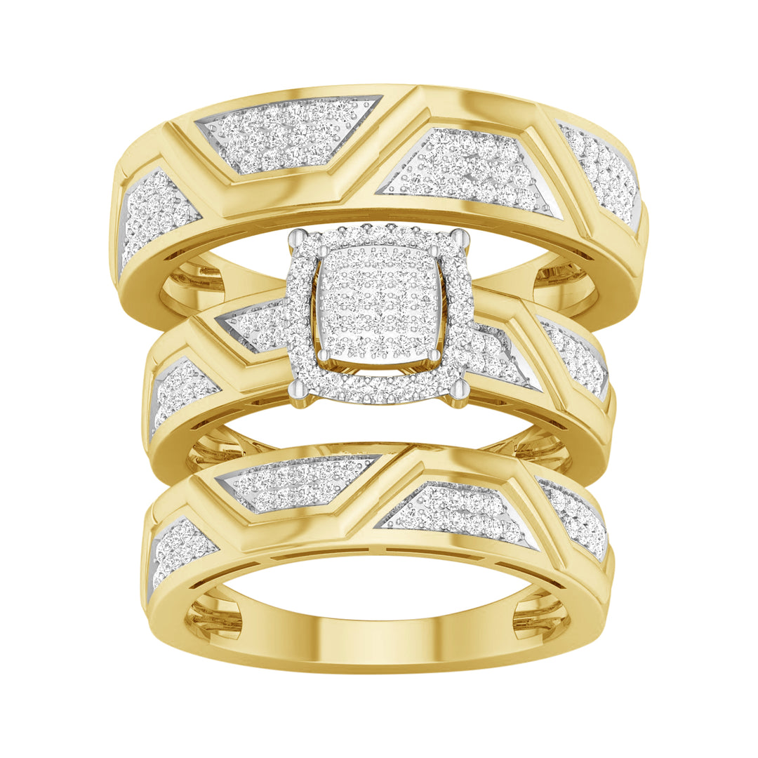 10k Yellow Gold Lab Diamond Trio Set Brilliance Collection