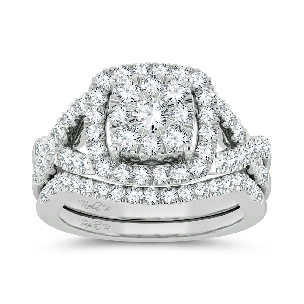 Timeless 14K White Gold 1.50ct Diamond Bridal Ring