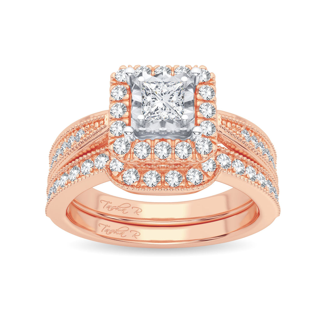 Romantic 14K Rose Gold 0.75ct Diamond Engagement Ring