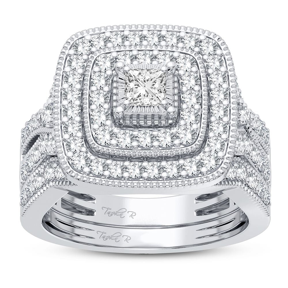 14K White Gold 1.00CT Diamond Bridal Ring