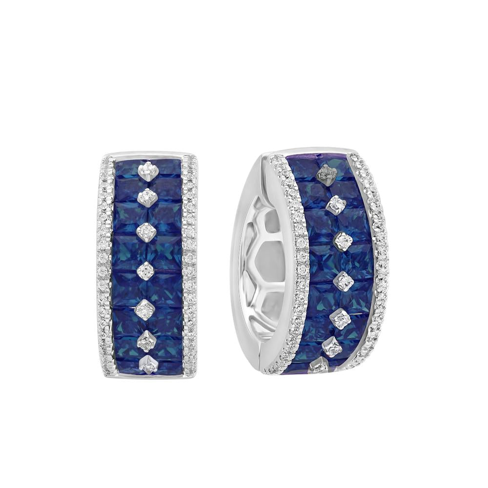 Brilliant Lab Diamond Earrings in 14k White Gold Elegance
