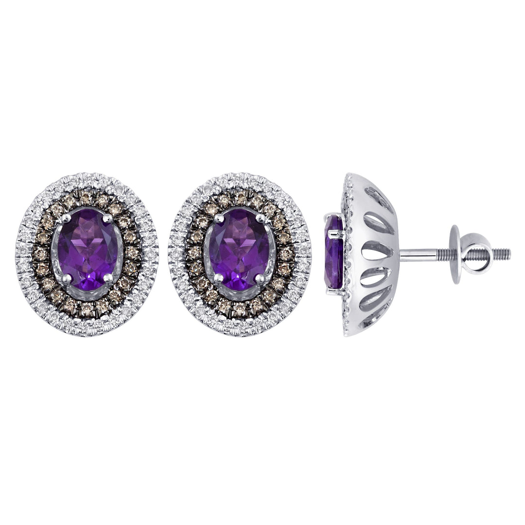 14k White Gold Lab-Grown Diamond Stud Earrings (0.55 CT)