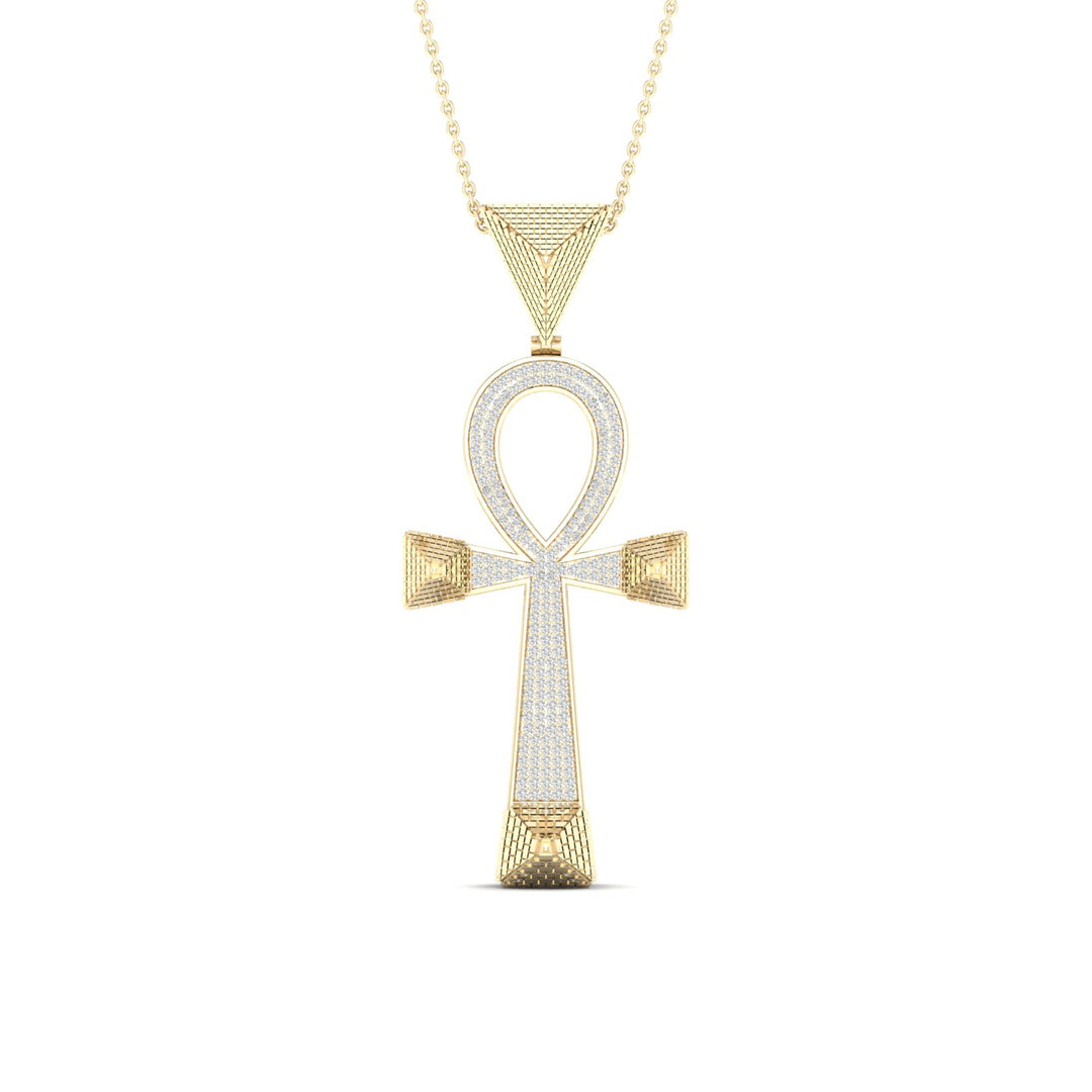 Luminous Diamond Religious Pendant in 10k Yellow Gold