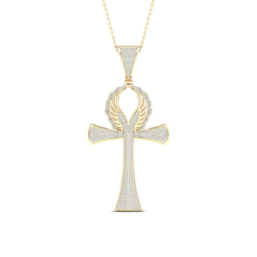 Luminous Diamond Religious Pendant in 10k Yellow Gold