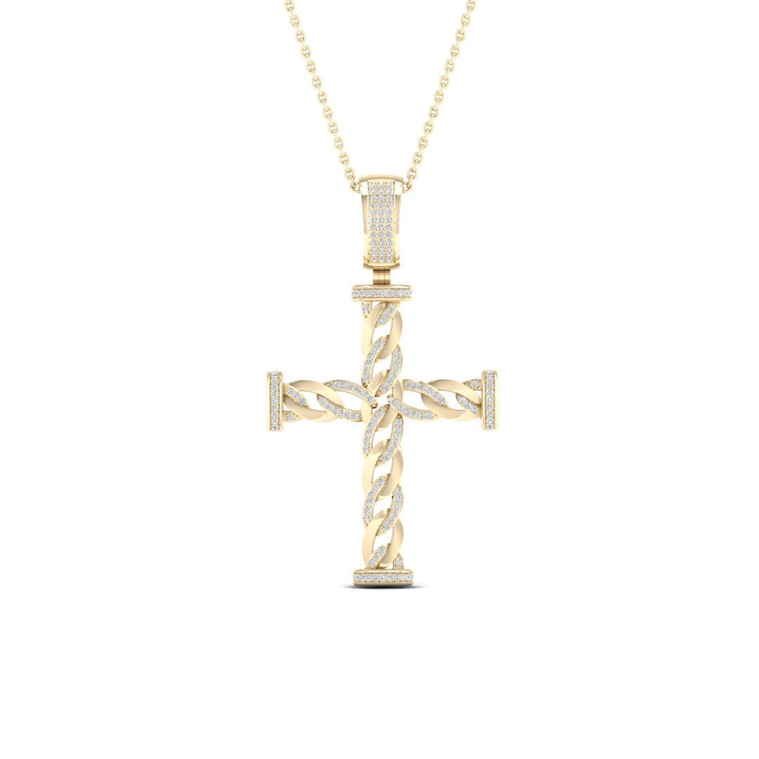 Timeless 10k Yellow Gold 0.40CT Diamond Religious Pendant