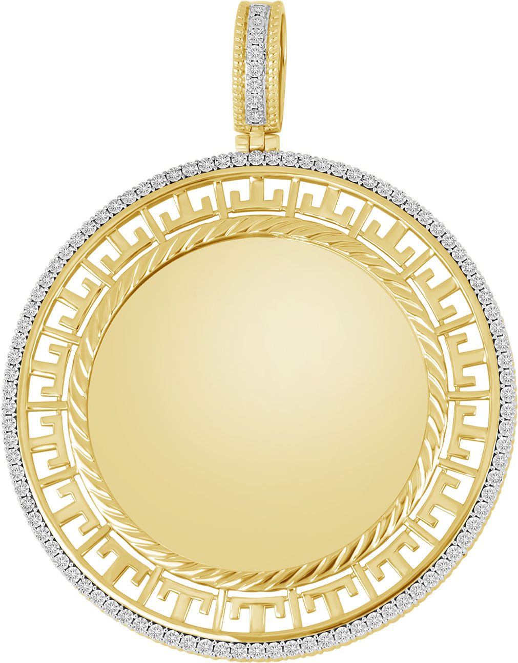 10k Yellow Gold 0.33ct Diamond Memory Pendant for Him