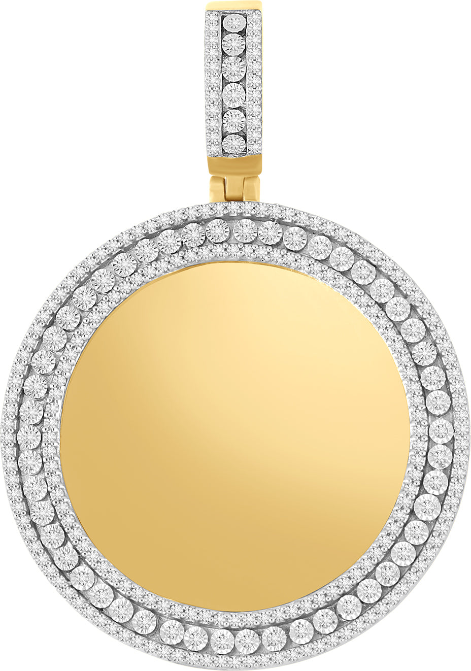10k Yellow Gold Lab Diamond Memory Pendant (0.75ct)