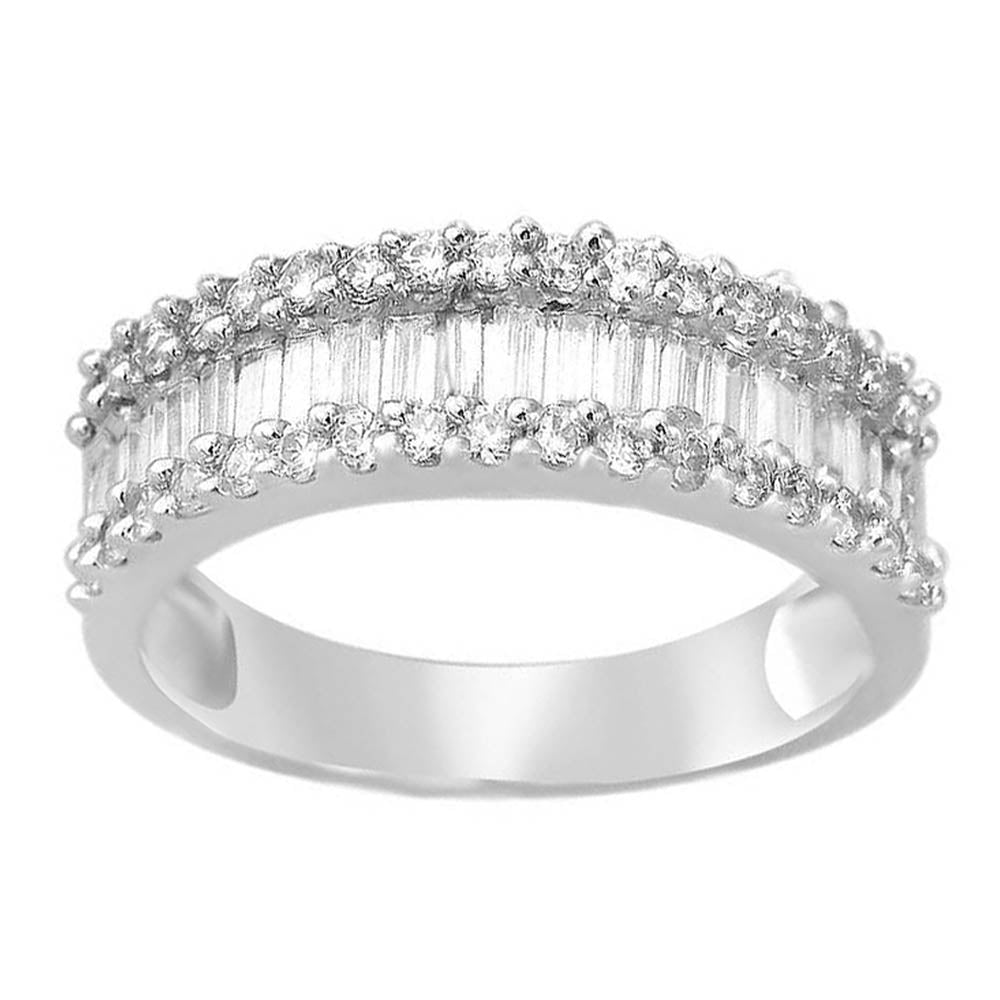 Sparkling 10k White Gold 0.50ct Diamond Ladies Band