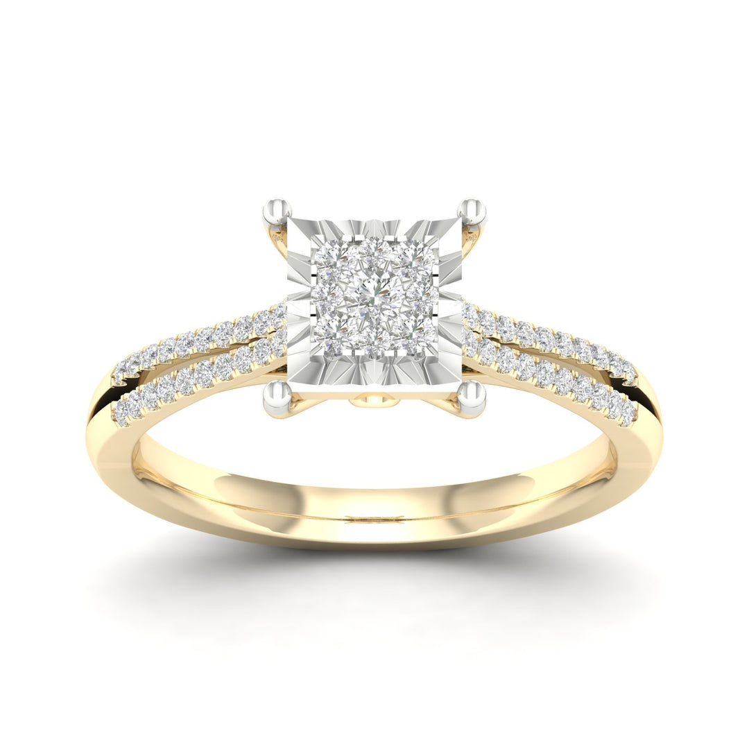 10K Yellow Gold Lab-Grown 0.25ct Diamond Engagement Ring