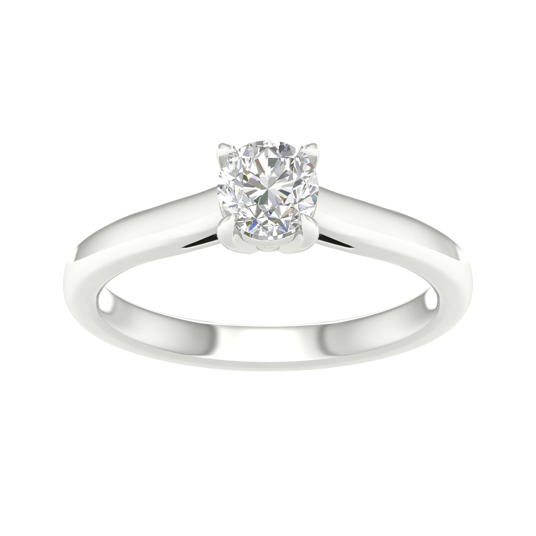 14k White Gold 0.50CT Lab Grown Diamond Solitaire Ring