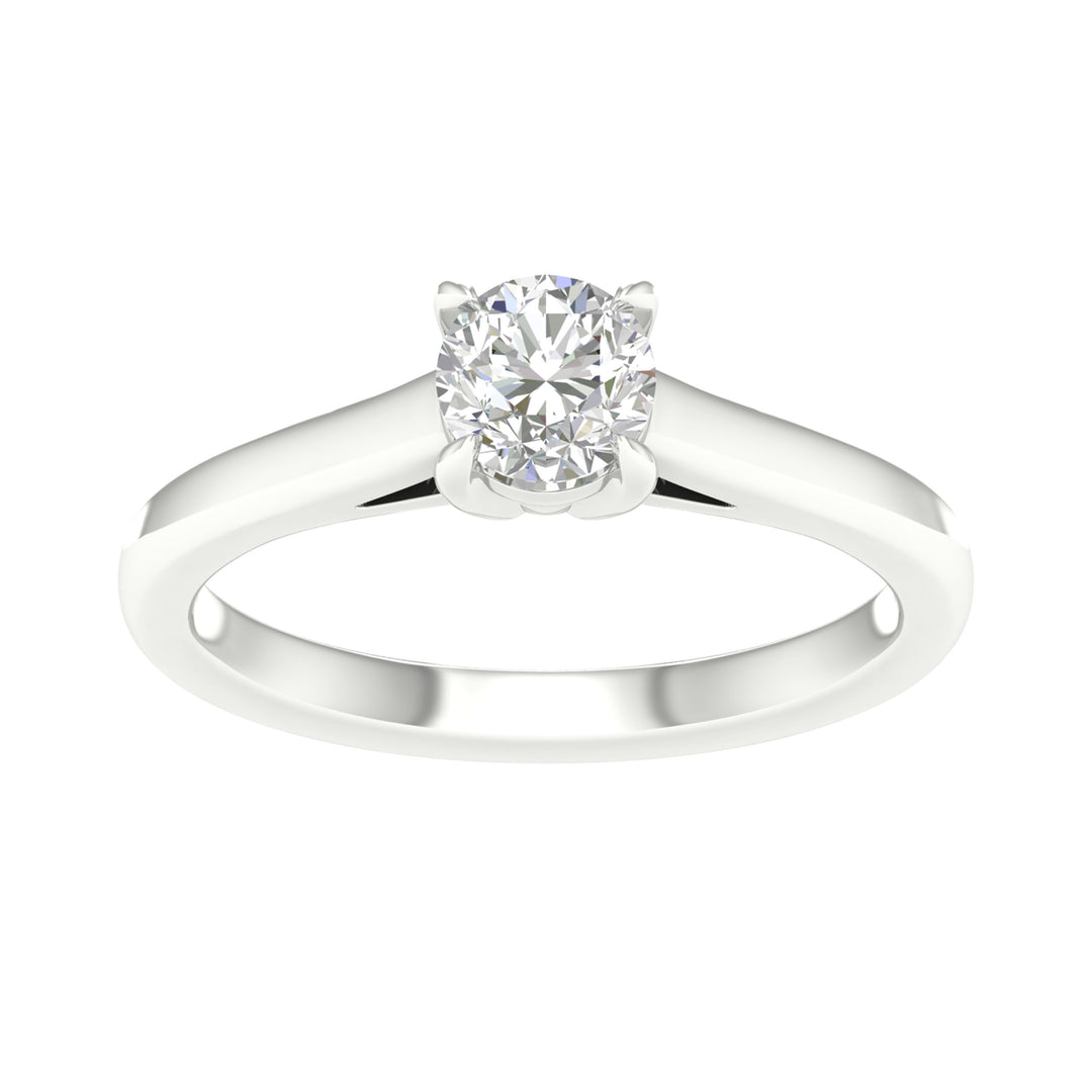 14k White Gold 0.75ct Lab Diamond Solitaire Ring