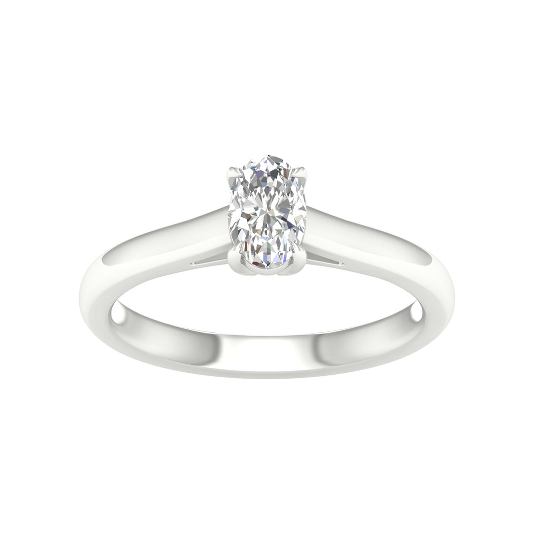Certified 0.50CT Lab Diamond Solitaire in White Gold