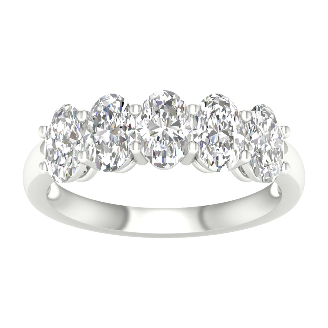14k White Gold 3CT Lab Diamond Wedding Band for Women