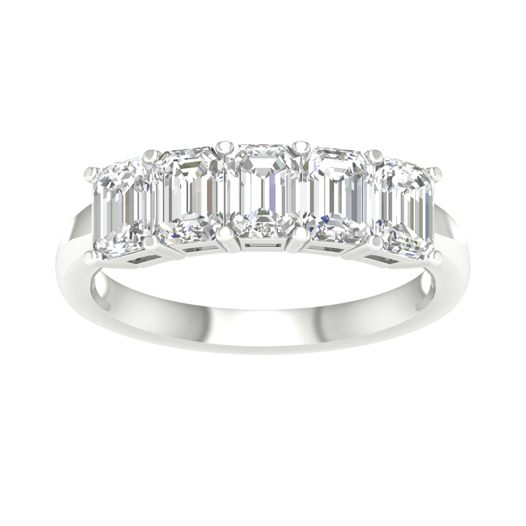 14k White Gold 2CT Lab Diamond Womens Wedding Band