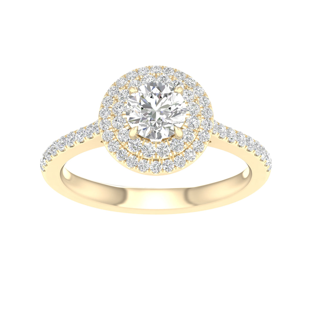 Brilliant 14K Yellow Gold Lab Diamond Engagement Ring (1.15CT)