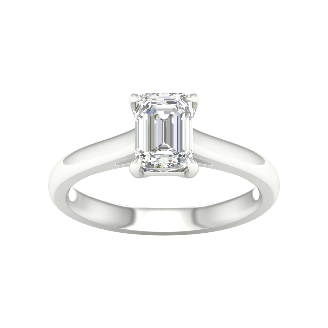 14k White Gold 1.50CT Lab Diamond Solitaire Ring