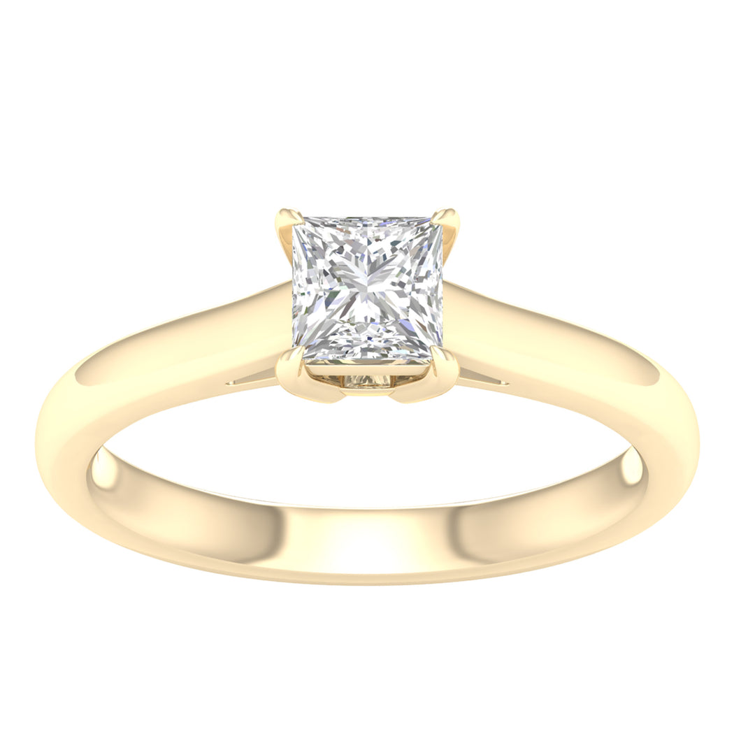 Certified 0.75CT Lab Diamond Solitaire Ring in 14K Gold