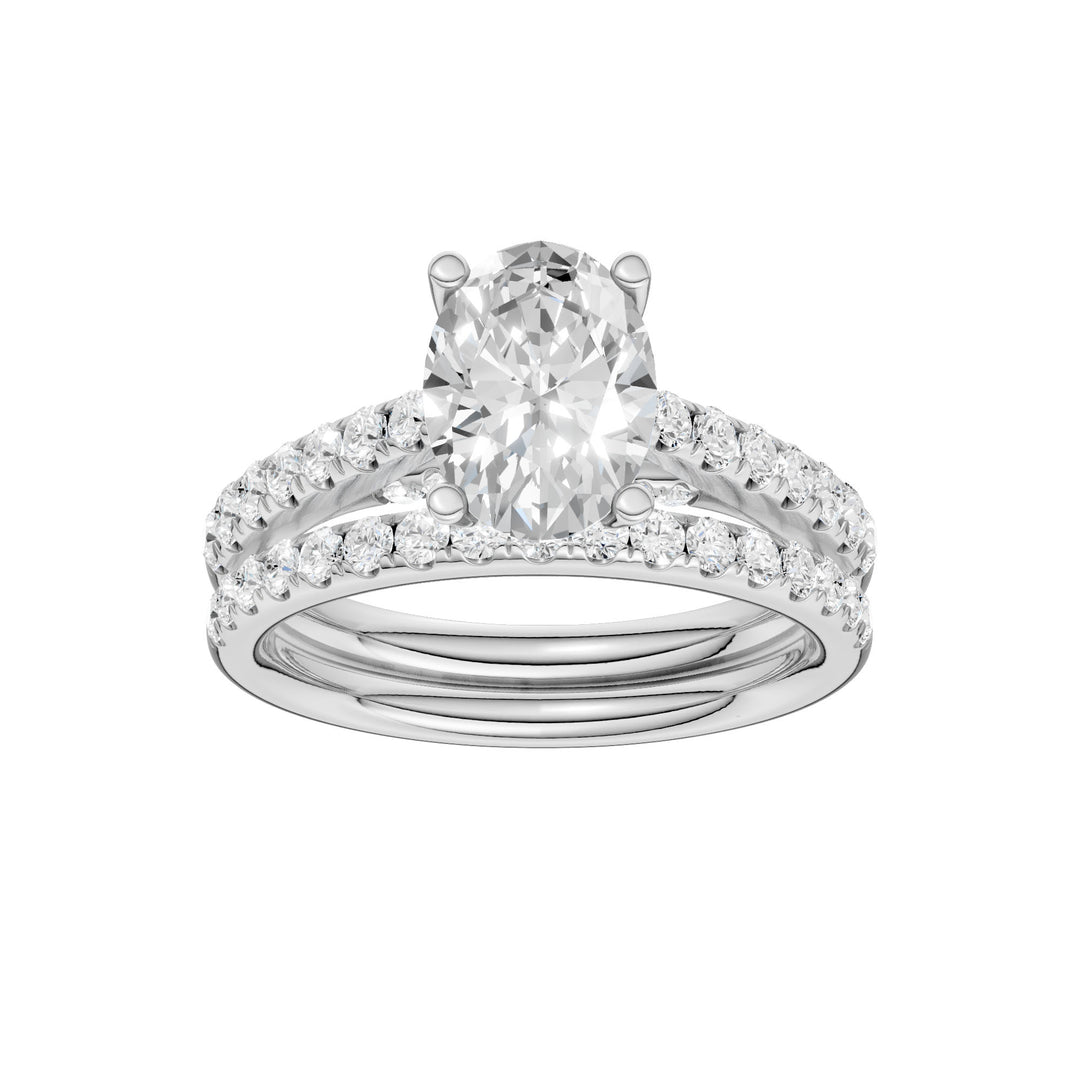Timeless 14K White Gold 2.33CT Lab Diamond Bridal Set