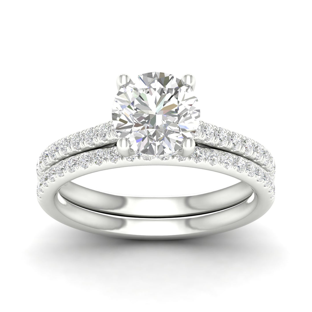 14K White Gold 2.50CT Lab Diamond Bridal Brilliance Ring