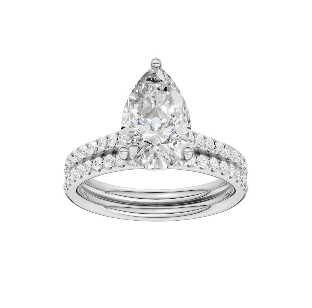 14k White Gold 2.5ct Lab Diamond Bridal Elegance Set