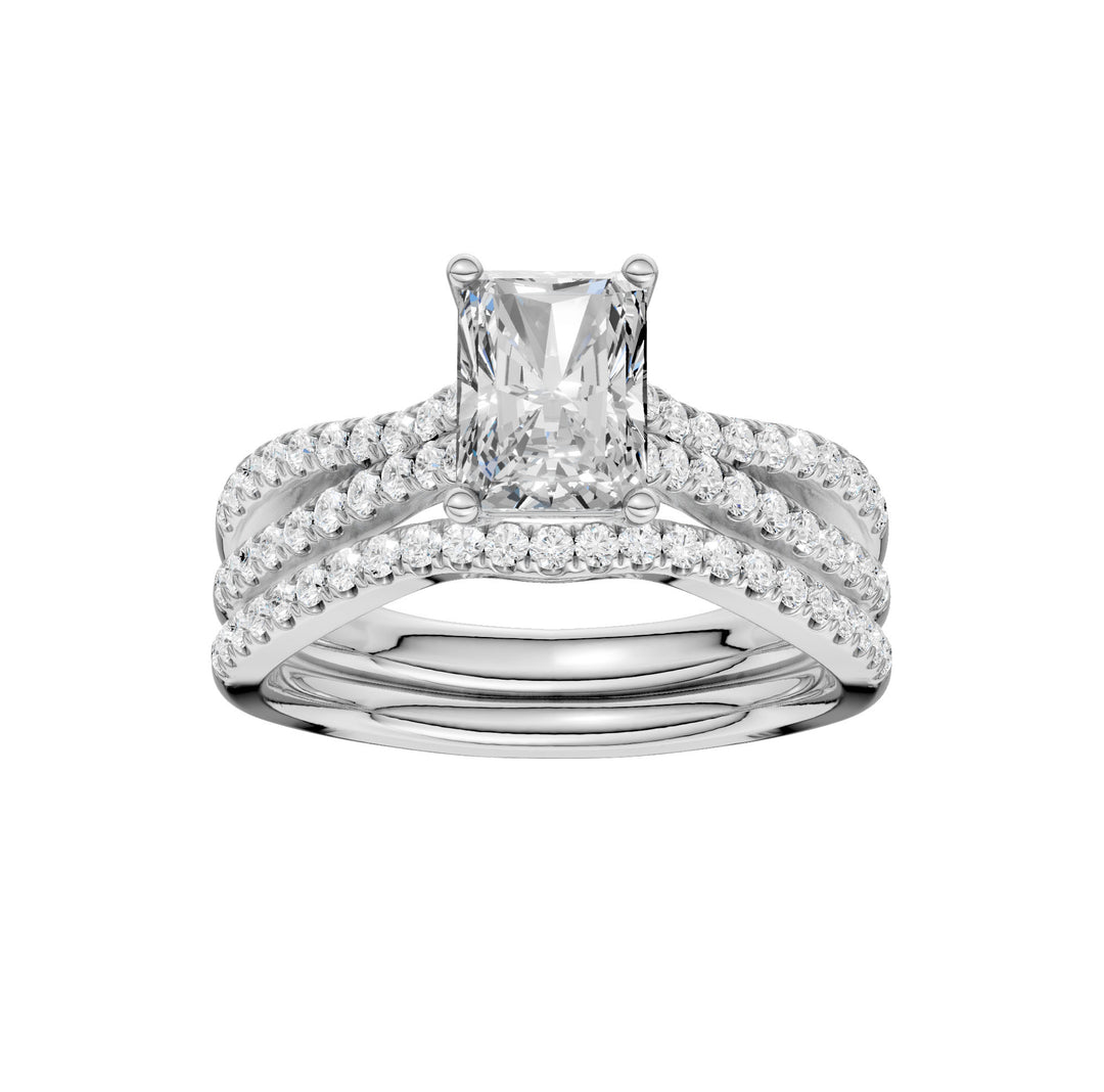 Timeless 14k White Gold Certified Lab Diamond Wedding Set