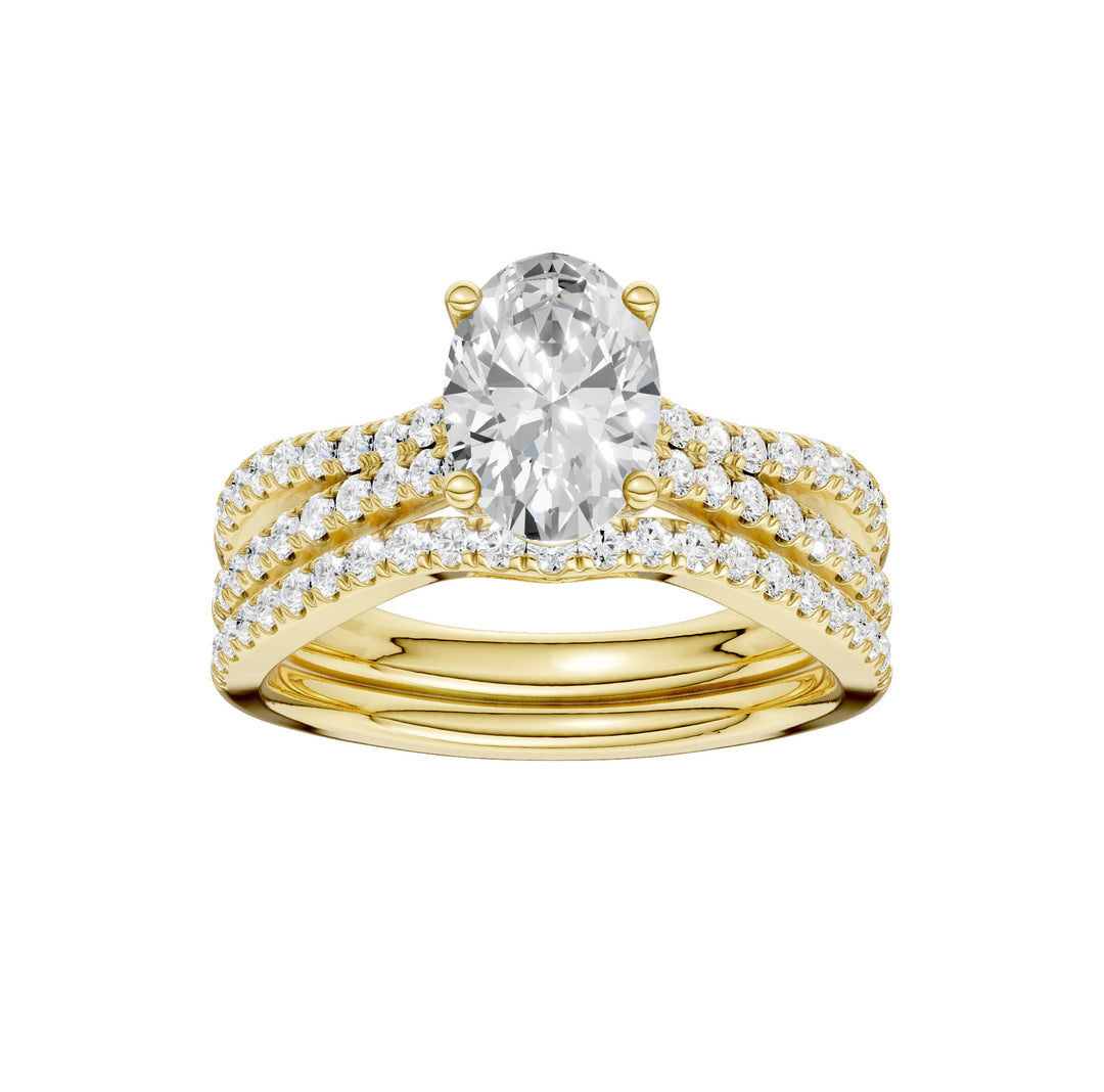 Timeless 14K White Gold Certified Lab Diamond Wedding Set