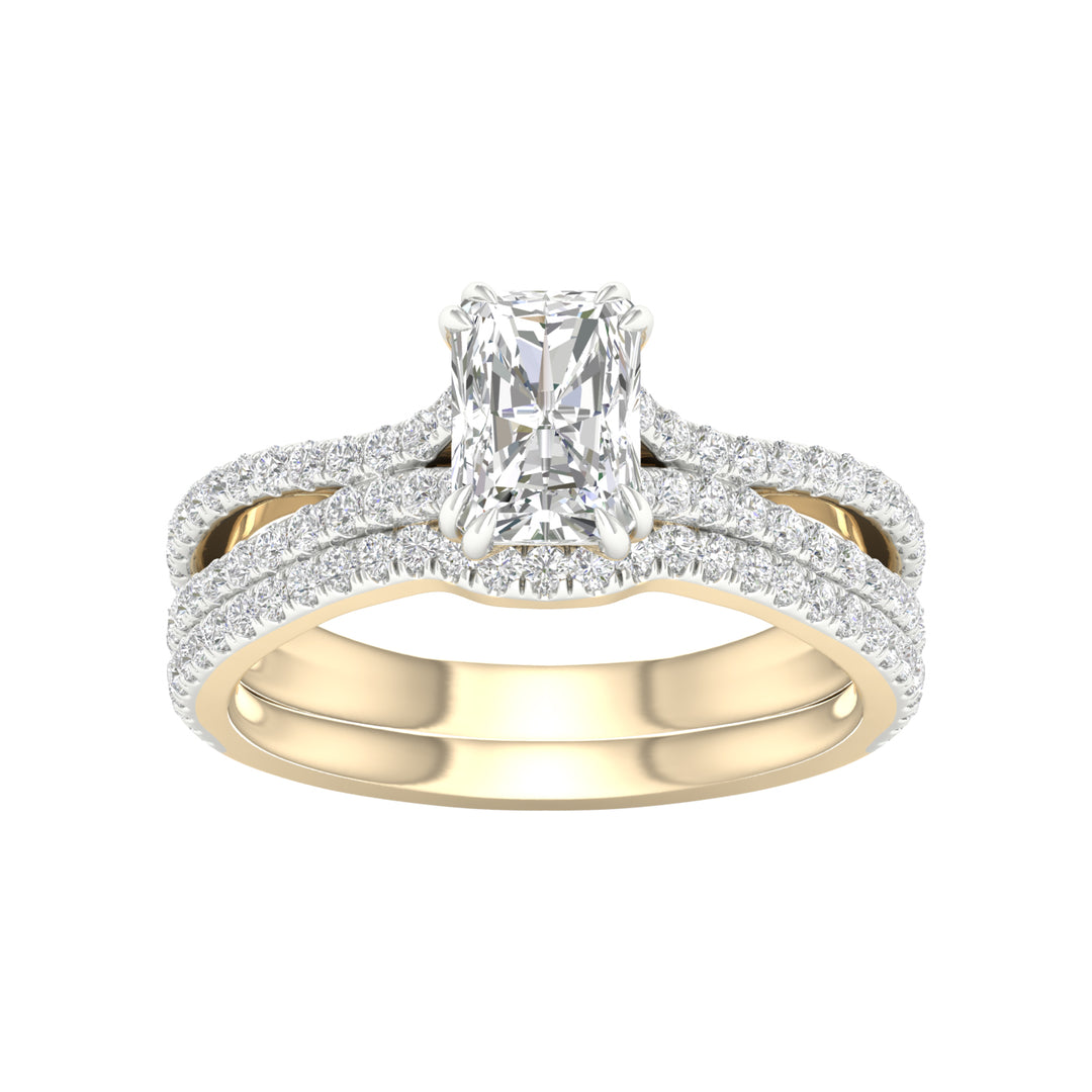 Timeless 14k White Gold Certified Lab Diamond Bridal Set