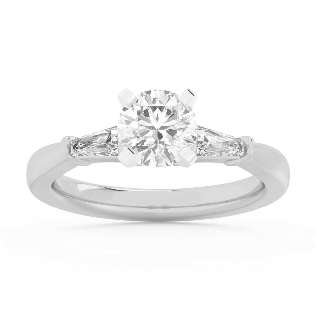 Certified 14K White Gold 1.32CT Lab Diamond Engagement Ring
