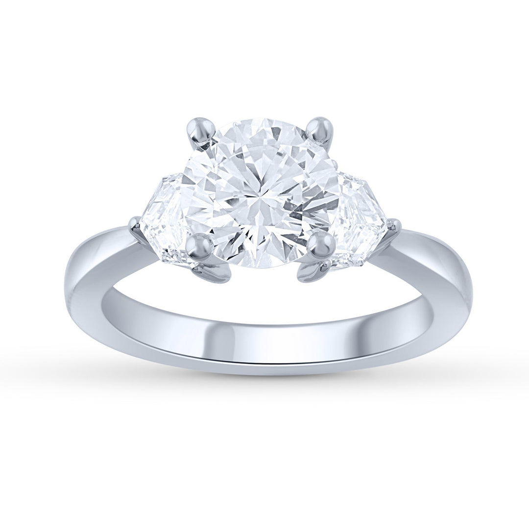 Brilliant 14K White Gold 2.54CT Lab Grown Diamond Ring