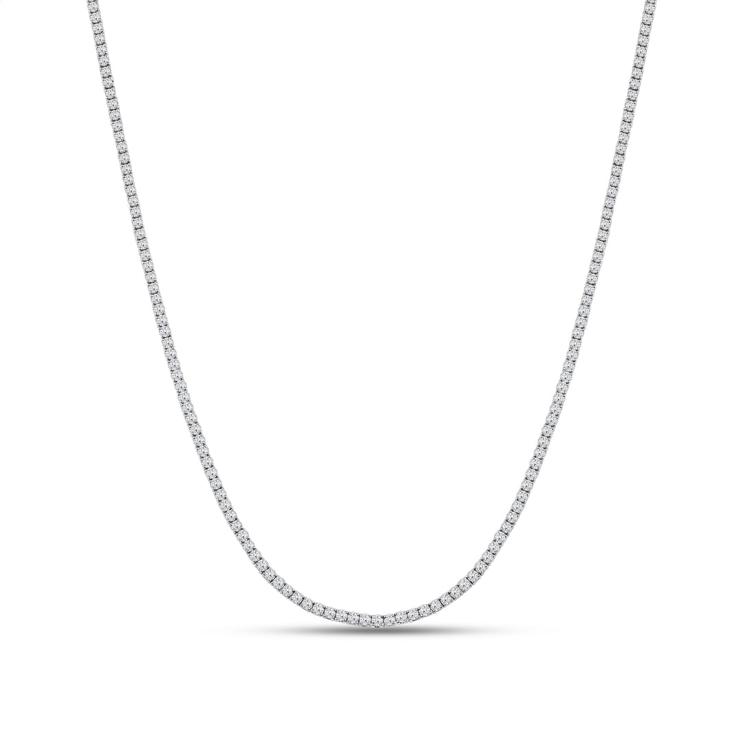 14K White Gold 10CT Lab Diamond Tennis Necklace - Ethical Sparkle