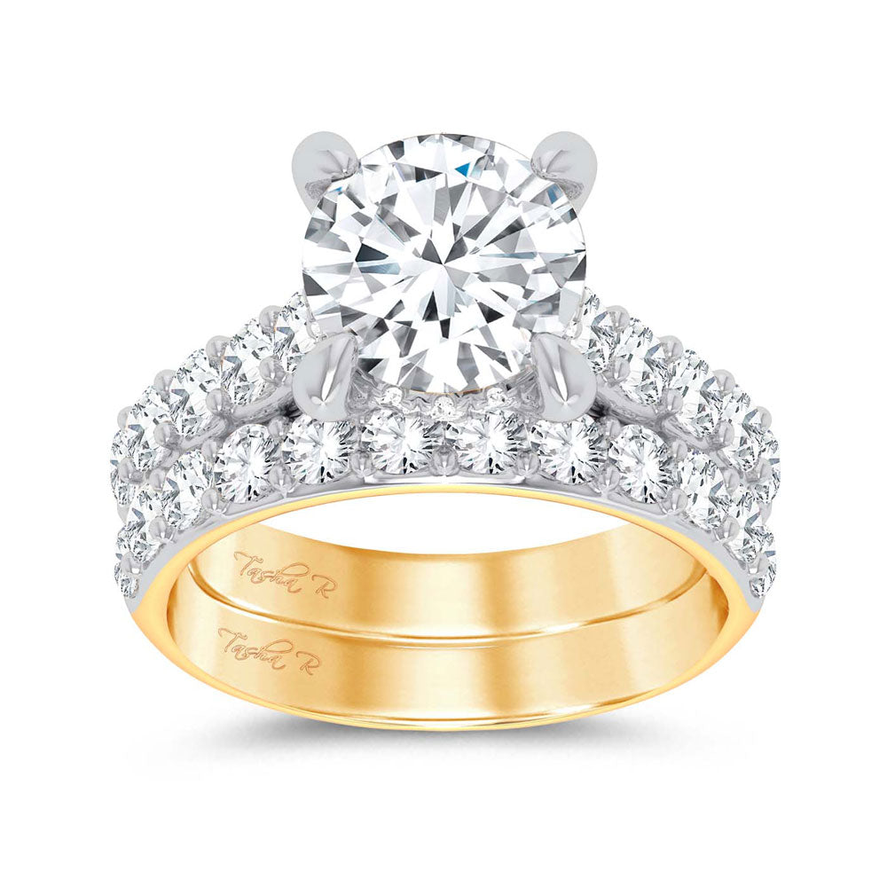 14K Yellow Gold 5CT Lab Diamond Womens Bridal Ring