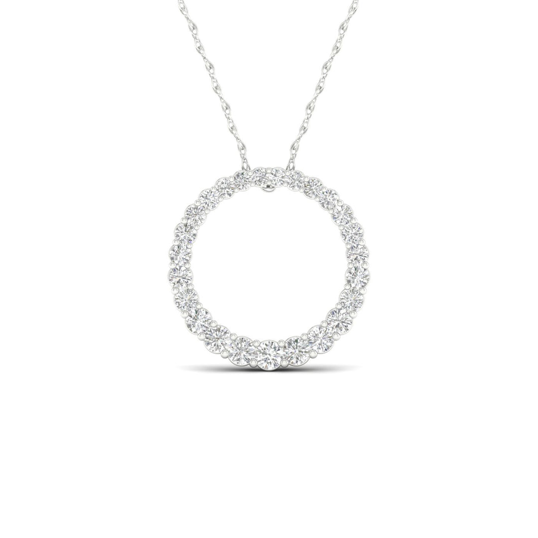 14K 1.00CT Lab Diamond Pendant