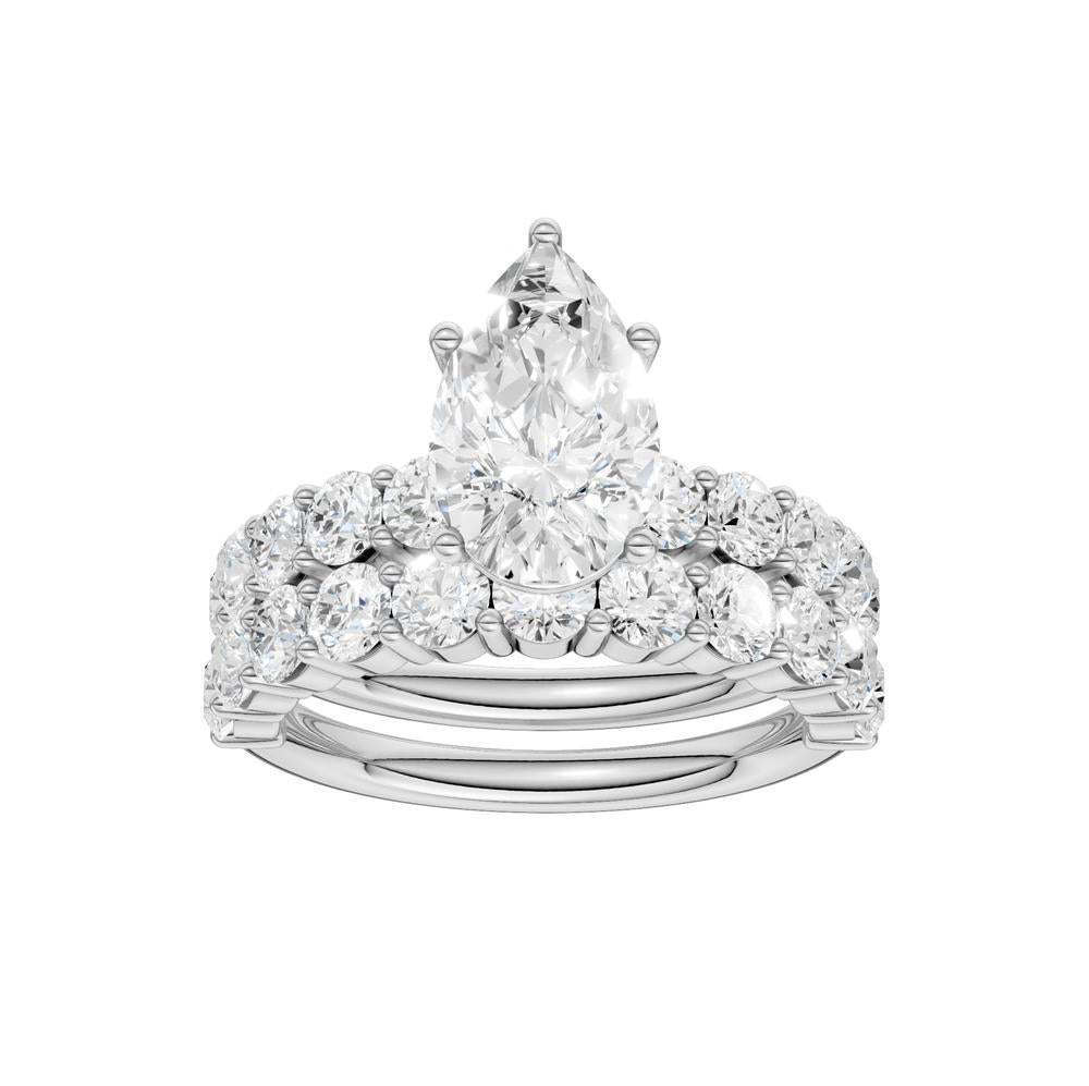 Certified Lab Diamond Bridal Set in Pristine White Gold