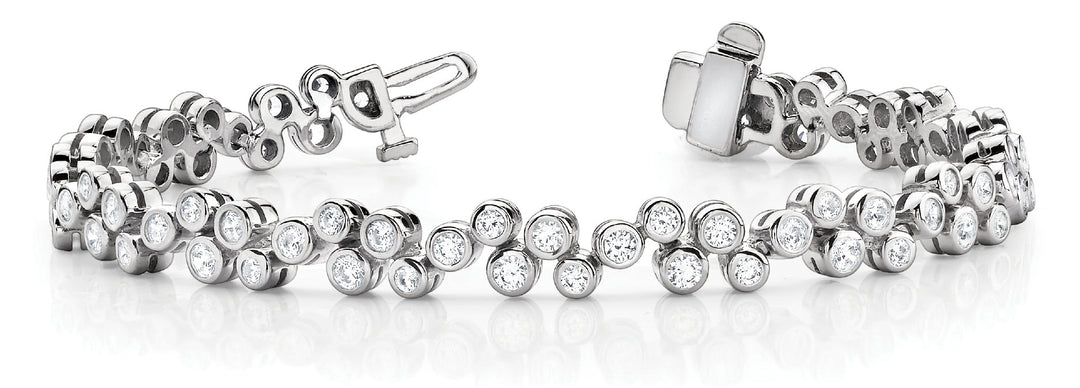 Multi-Diamond Fashion Link Bracelet