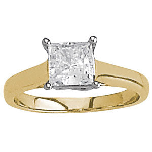 18K Yellow Gold Diamond Trellis Engagement Ring