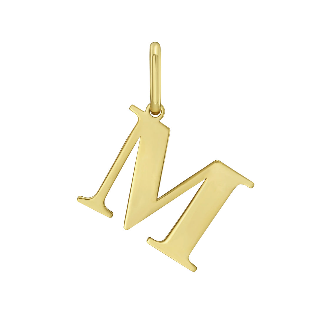 14K Gold Initial M Charm