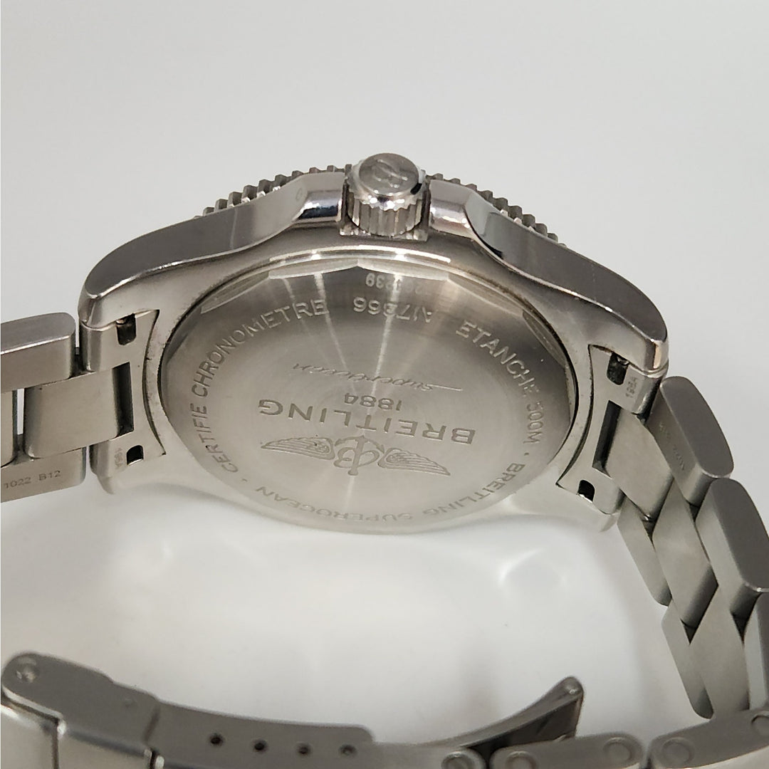 Breitling Superocean Orange Dial Stainless Steel Diver Automatic Chronometer