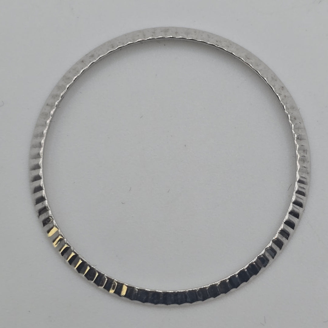 Rolex 18K White Gold Fluted Bezel 23.96mm Genuine Watch Part
